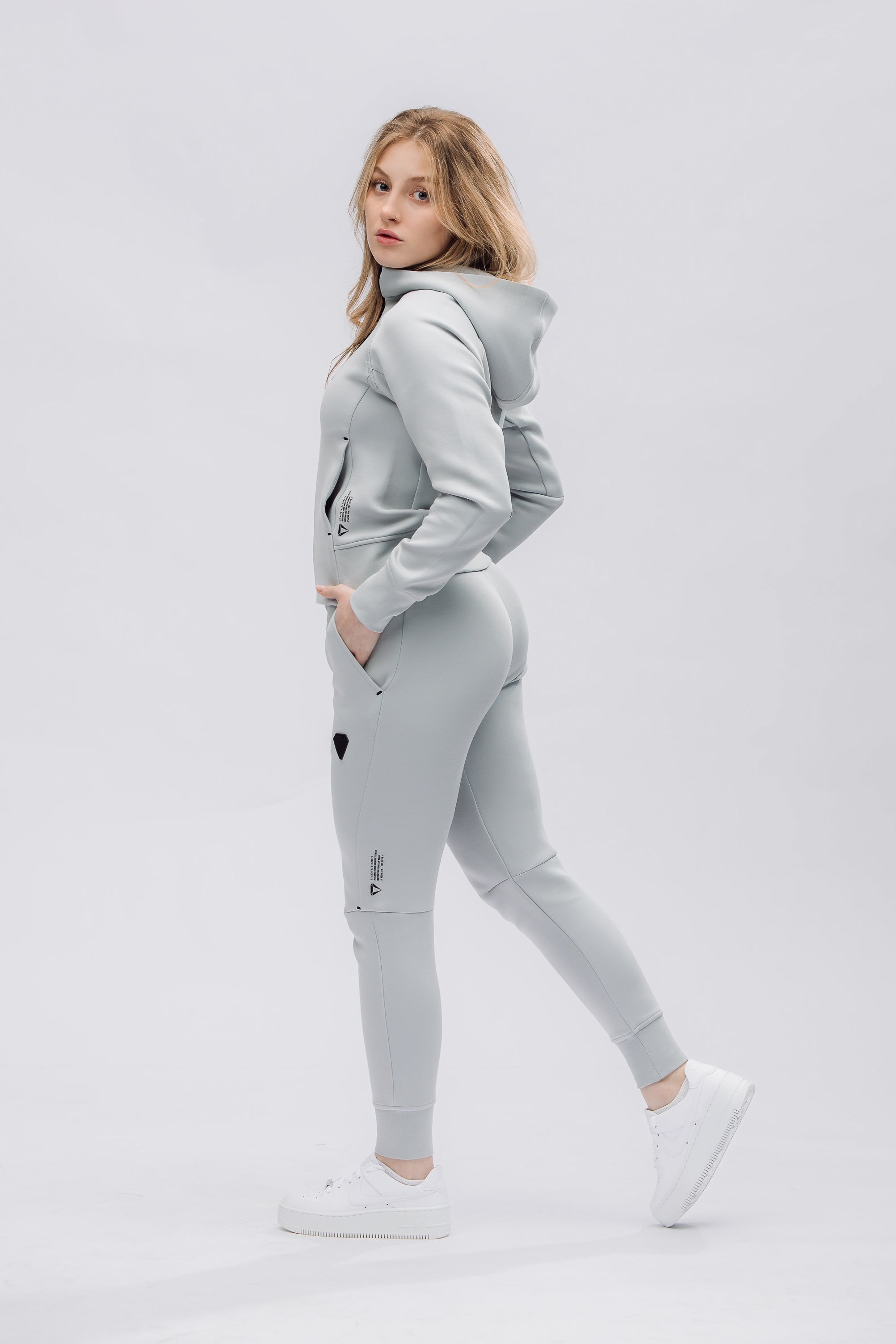 TECHFIT WOMENS TRACKSUIT BUNDLE - WOLF GREY (2-PIECE)