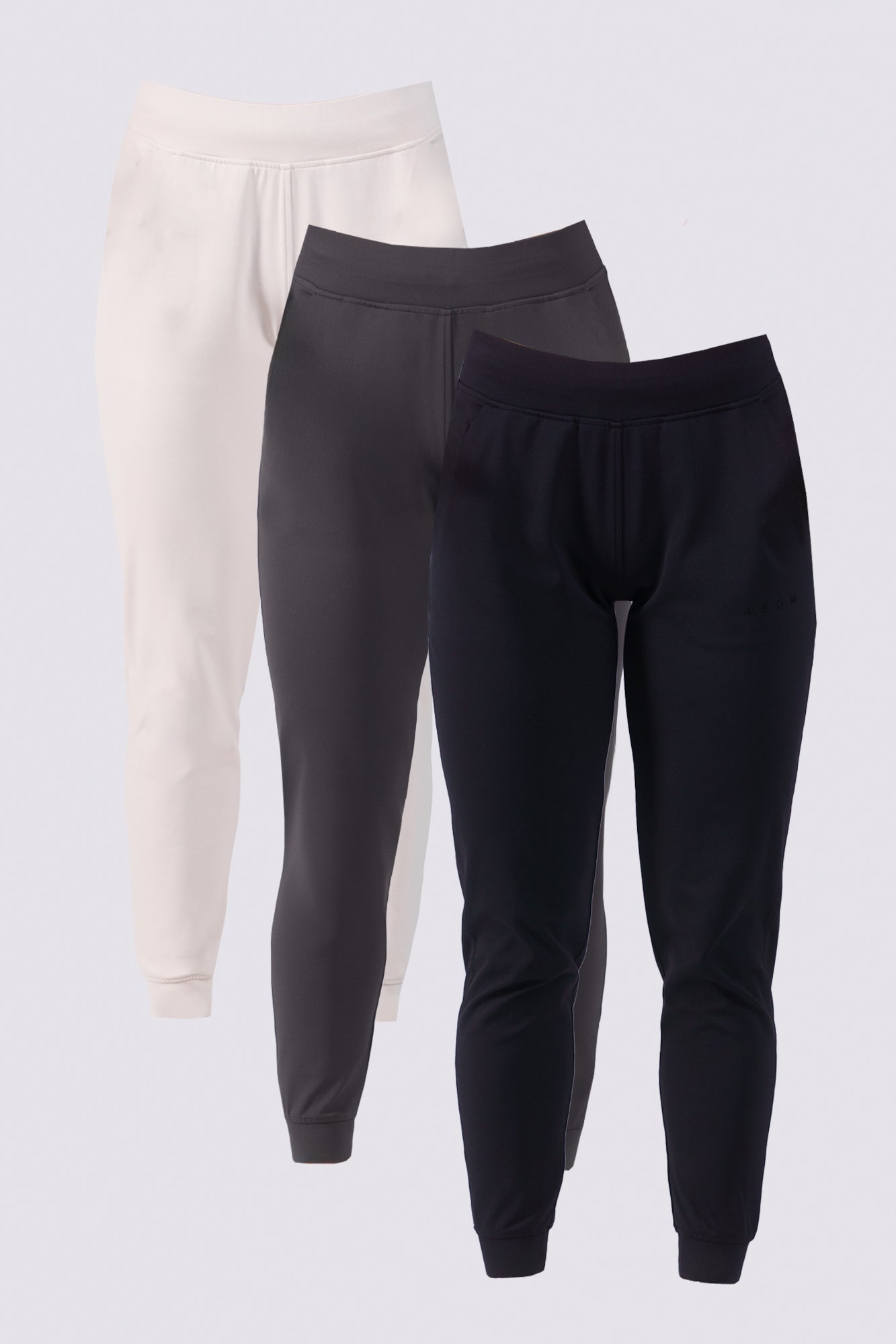 SECOND SKIN JOGGERS FULL PACK - BLACK & GRAPHITE & OFF WHITE (3-PIECE)