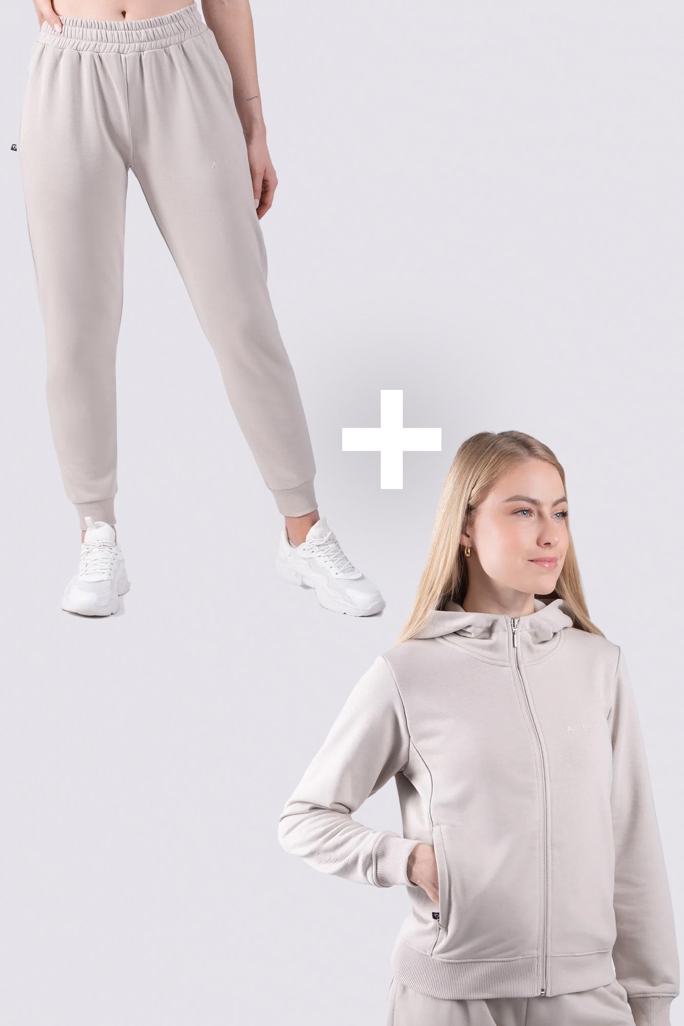 LIMITLESS TRACKSUIT BUNDEL - STONE (2-DELIG)